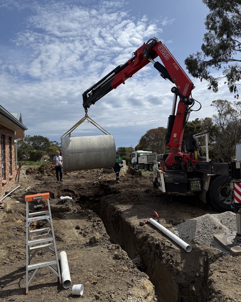 Concrete Tank Lift — CHB Plumbing and Gas